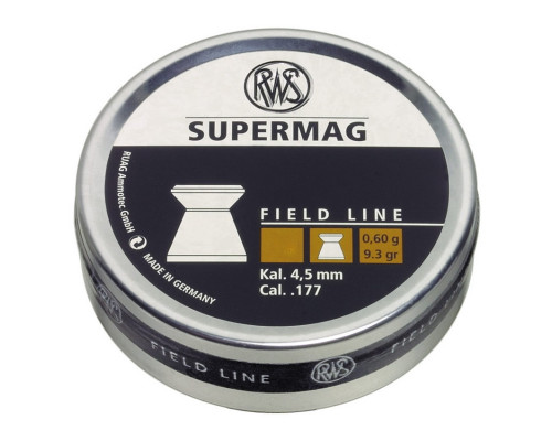 Пули RWS Supermag 4,5 мм, 0,60 грамм, 500 штук
